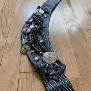 Vintage Leatherock Nina Arjani Embellished Belt S